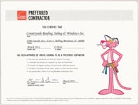 Preffered contractor certificate